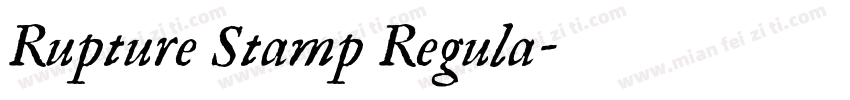 Rupture Stamp Regula字体转换